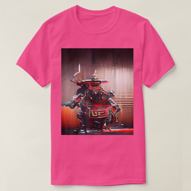 Japanese Samurai CyberPunk Graphic T-Shirt (2) (Design framsida)