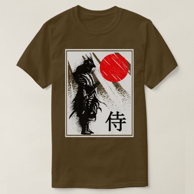Japanese Samurai Japan Warrior Art  T Shirt (Design framsida)