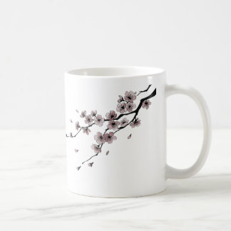 Japanese Samurai × Sakura Ink Art Kaffemugg