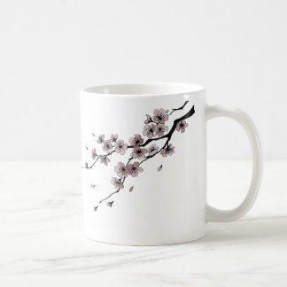 Japanese Samurai&Sakura Ink Art Mug Kaffemugg