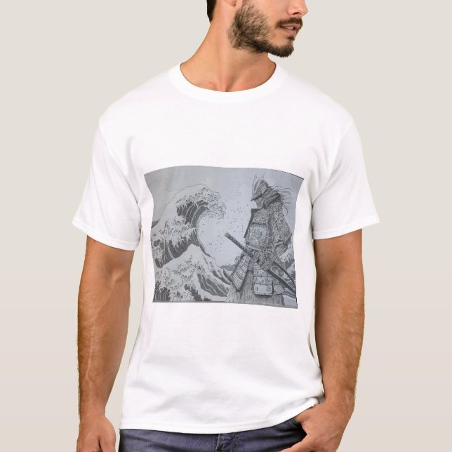 Japanese　Samurai&ukiyoe Men's T-shirt (Framsida)
