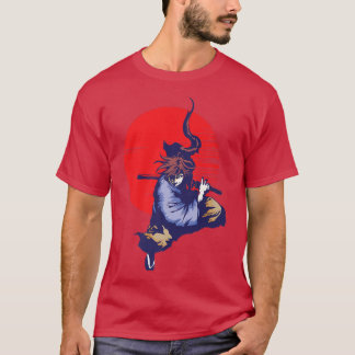 Japanese Samurai Warrior With Sword And Bushido Co T Shirt