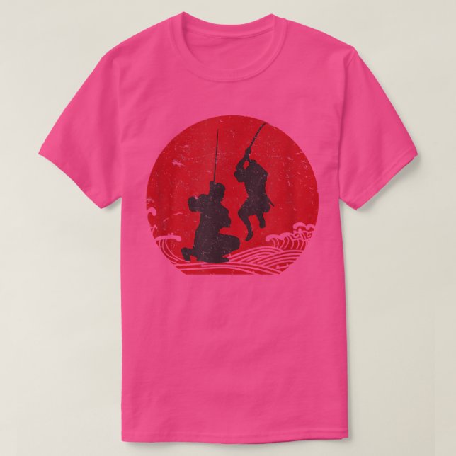 Japanese Samurai Warriors  T Shirt (Design framsida)