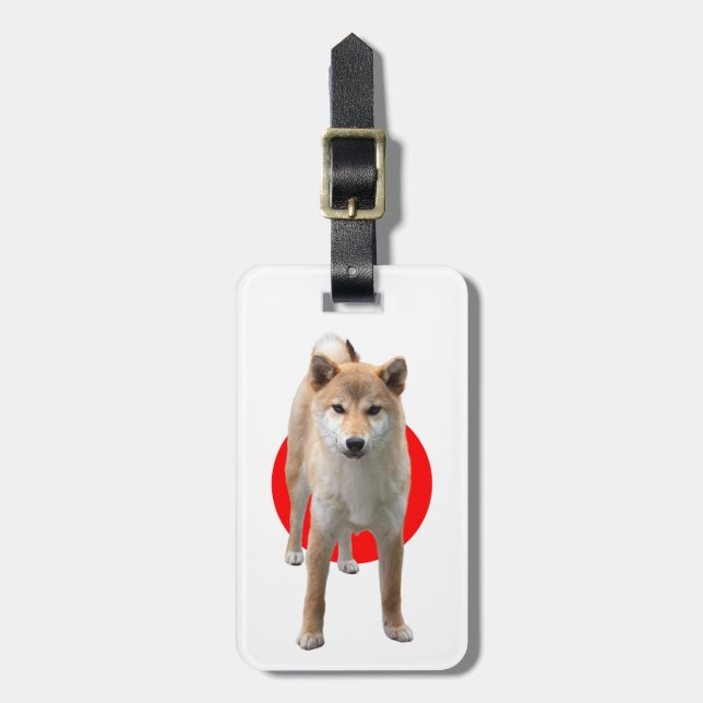 Japanese Shiba Inu Bagagebricka (Vertikal Framsida)