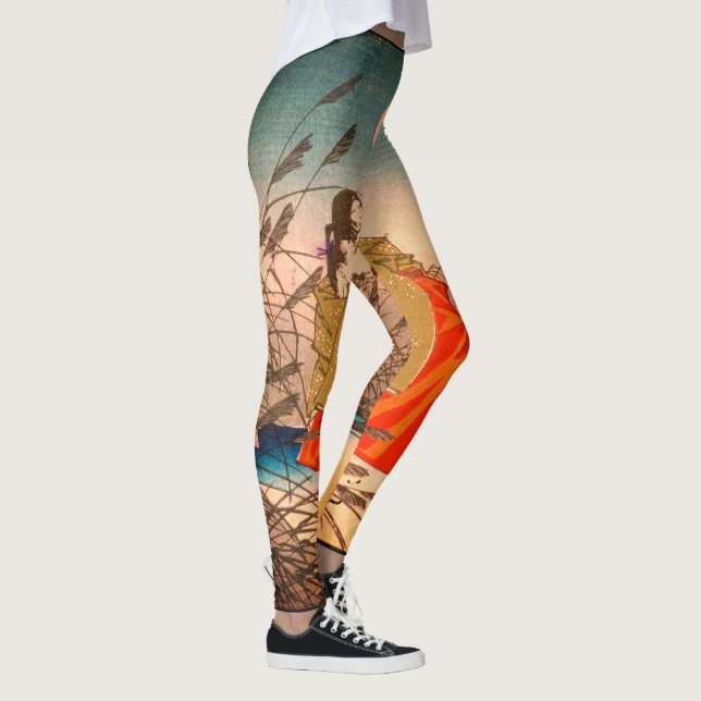 JAPANESE SKRIV ut Leggings (Höger)