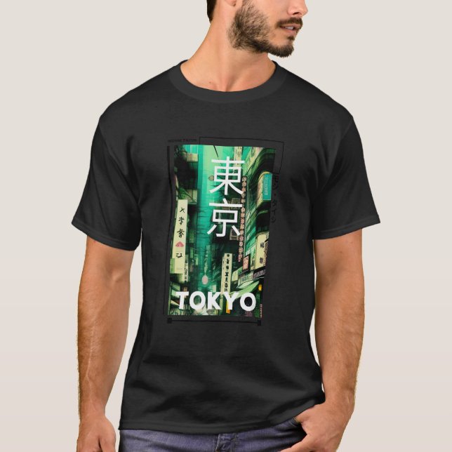 Japanese Streetwear Retro Vibes Aesthetic Tokyo Cy T Shirt (Framsida)