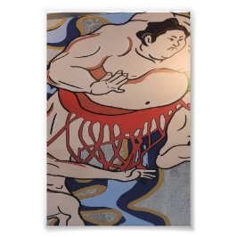 Japanese Sumo Wrestler Art Fototryck