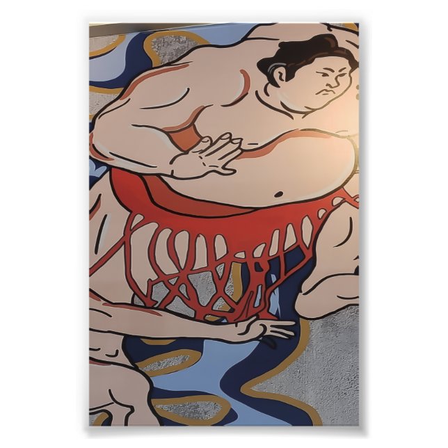 Japanese Sumo Wrestler Art Fototryck (Framsidan)