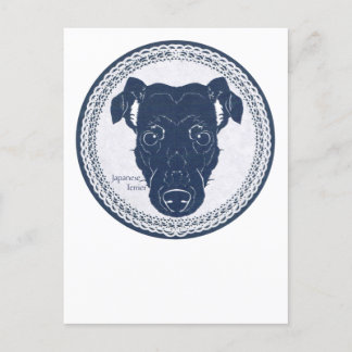 Japanese terrier paper-cutting /日本テリア・切り絵 トートバッグ vykort