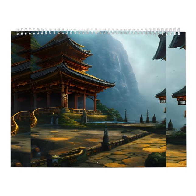 japanese themed paintings kalender (Omslag)