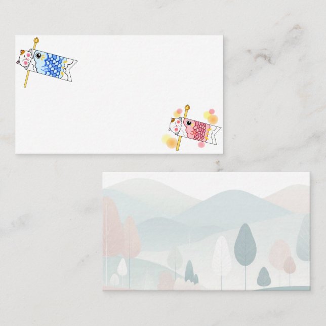 Japanese　Traditional　Vintage Visitkort (Fram/baksida)