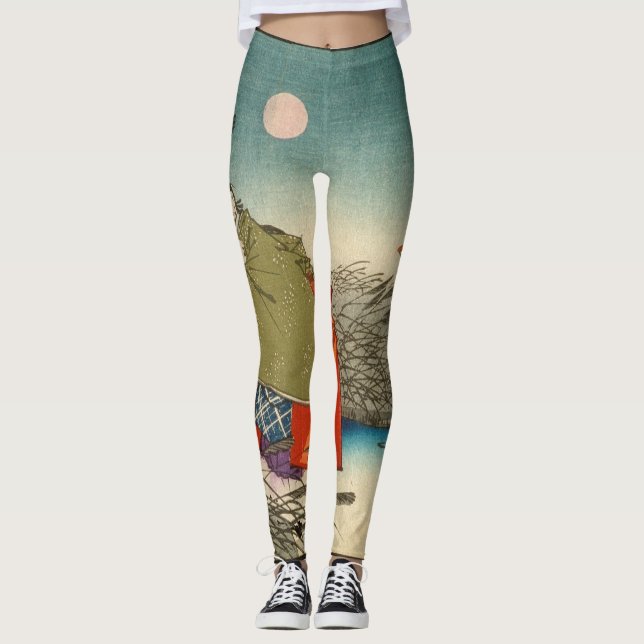 JAPANESE TRYCKTA TRYCKTA Leggings (Framsida)
