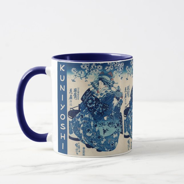 Japanese Ukiyo-e – Utagawa Kuniyoshi – Custom Text Mugg (Vänster)
