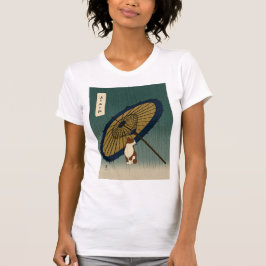 Japanese Ukiyoe Rainy Cat T Shirt
