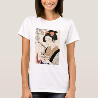 Japanese Ukiyoe Style Kimono Modern Girl T Shirt