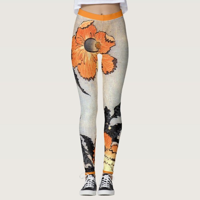 JAPANESE UTTRYCK AV BLOMTRYCKTA PAPPER LEGGINGS (Framsida)