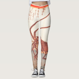 JAPANESE UTTRYCKT AV LOBSTER TRYCKT Leggings