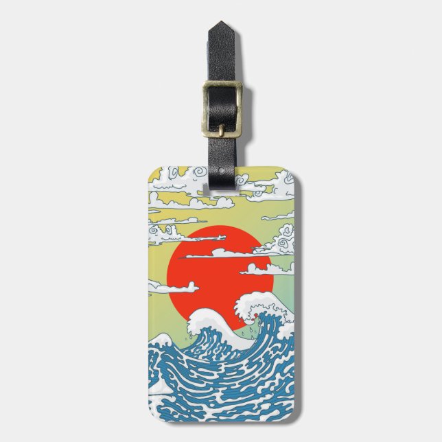 Japanese Waves Case-Mate iPhone-fodral Bagagebricka (Vertikal Framsida)