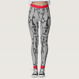 JAPANESE WOODBLOCK MÖNSTER TRYCKTA JURISTER LEGGINGS