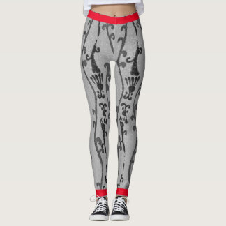JAPANESE WOODBLOCK MÖNSTER TRYCKTA JURISTER LEGGINGS