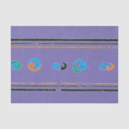 JAPANESE WOODBLOCK SKRIV UT I LILA TISSUE PAPER