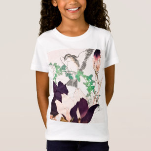 JAPANESE WOODBLOCK TRINT BIRD T SHIRT