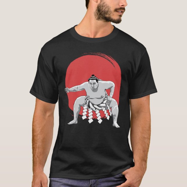 JAPANESE WRESTLING SUMO HAKUHO SHO Classic T-Shirt (Framsida)