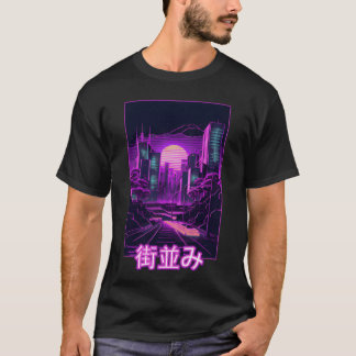 Japaneseokyo City Vaporwave Aesthetic Retro Synt f T Shirt