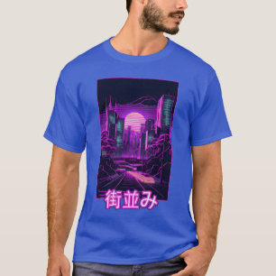 Japanesotokyo Stad Vaporwave Estetisk Retro Synt f T Shirt