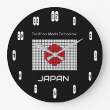 Japanflagga på svart – djärv minimalism