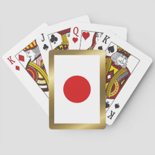 Japanflaggande spelkort