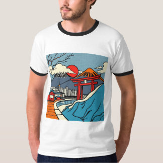 Japaninspirerad färgstark t shirt