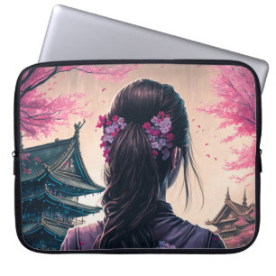 Japanische Blütenpracht - Mädchen - Gerätehülle Laptop Fodral