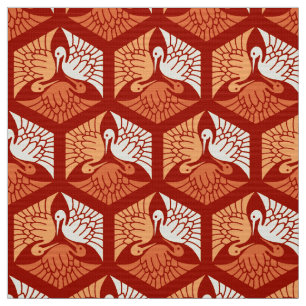 Japankranar, Mandarin och tänder - orangen Tyg