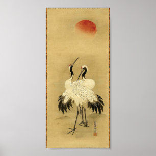 Japankranar och 18th århundrade för sol poster