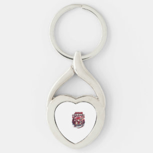 Japanmål Energiskelettstridande Nationer Kreativ Twisted Heart Silverfärgad Nyckelring