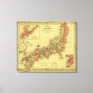 JapanPanoramic MapJapan Canvastryck