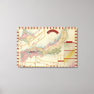 JapanPanoramic MapJapan Canvastryck