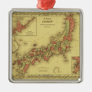 JapanPanoramic MapJapan Julgransprydnad Metall