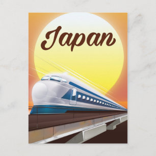 Japans bokaffisch i Bullet Tåg Vykort