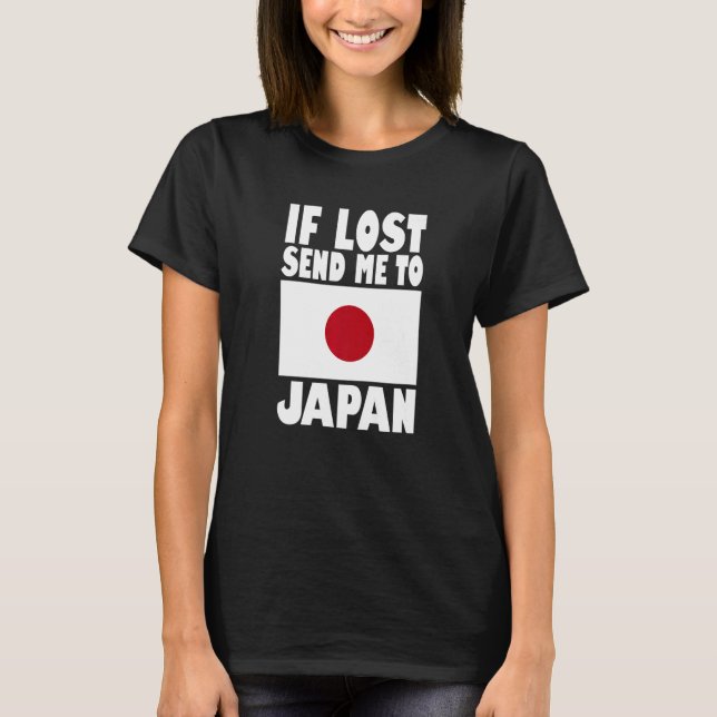 Japans Flagga Design Om borttappad skickar mig til T Shirt (Framsida)