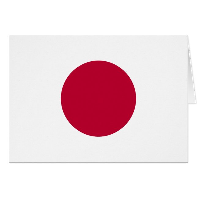 Japans flagga hälsningskort (Framsidan Horizontal)