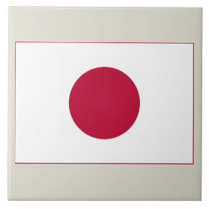 Japans flagga: Hinomaru, Nisshōki, Den röda uppgåe Kakelplatta