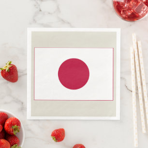 Japans flagga: Hinomaru, Nisshōki, Den röda uppgåe Pappersservett