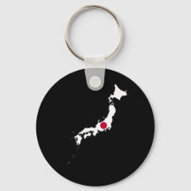 Japans flagga på kartan