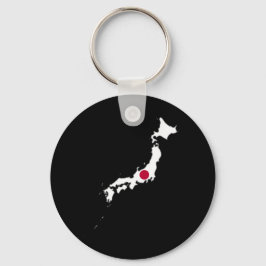 Japans flagga på kartan nyckelring