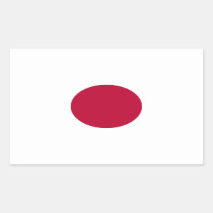 Japans flagga rektangulärt klistermärke