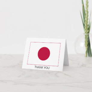Japans flagga tack kort