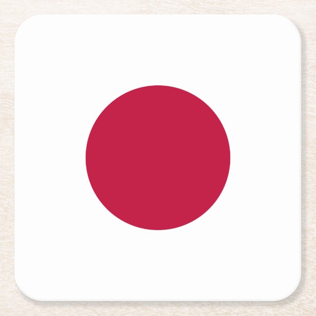 Japans flagga underlägg papper kvadrat (Framsidan)