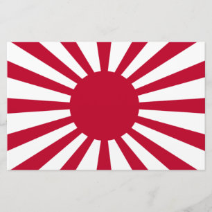 Japans kejsardöme Krig Flagga Brevpapper